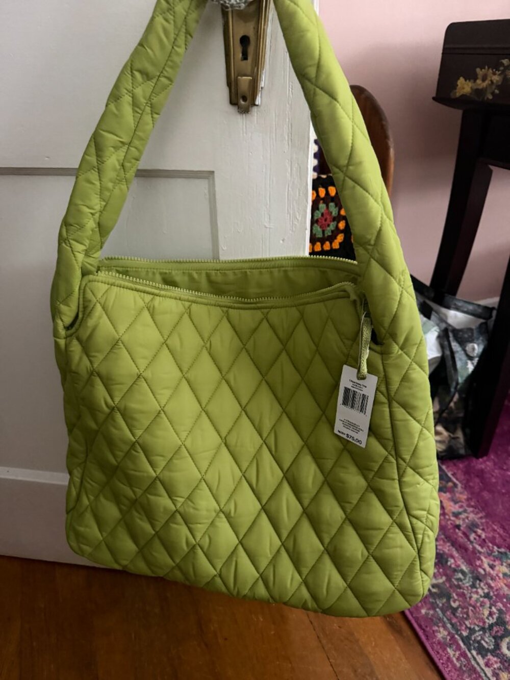Vera Bradley NWT Tifton Hobo Tote in Spinach Green - Picture 2 of 5